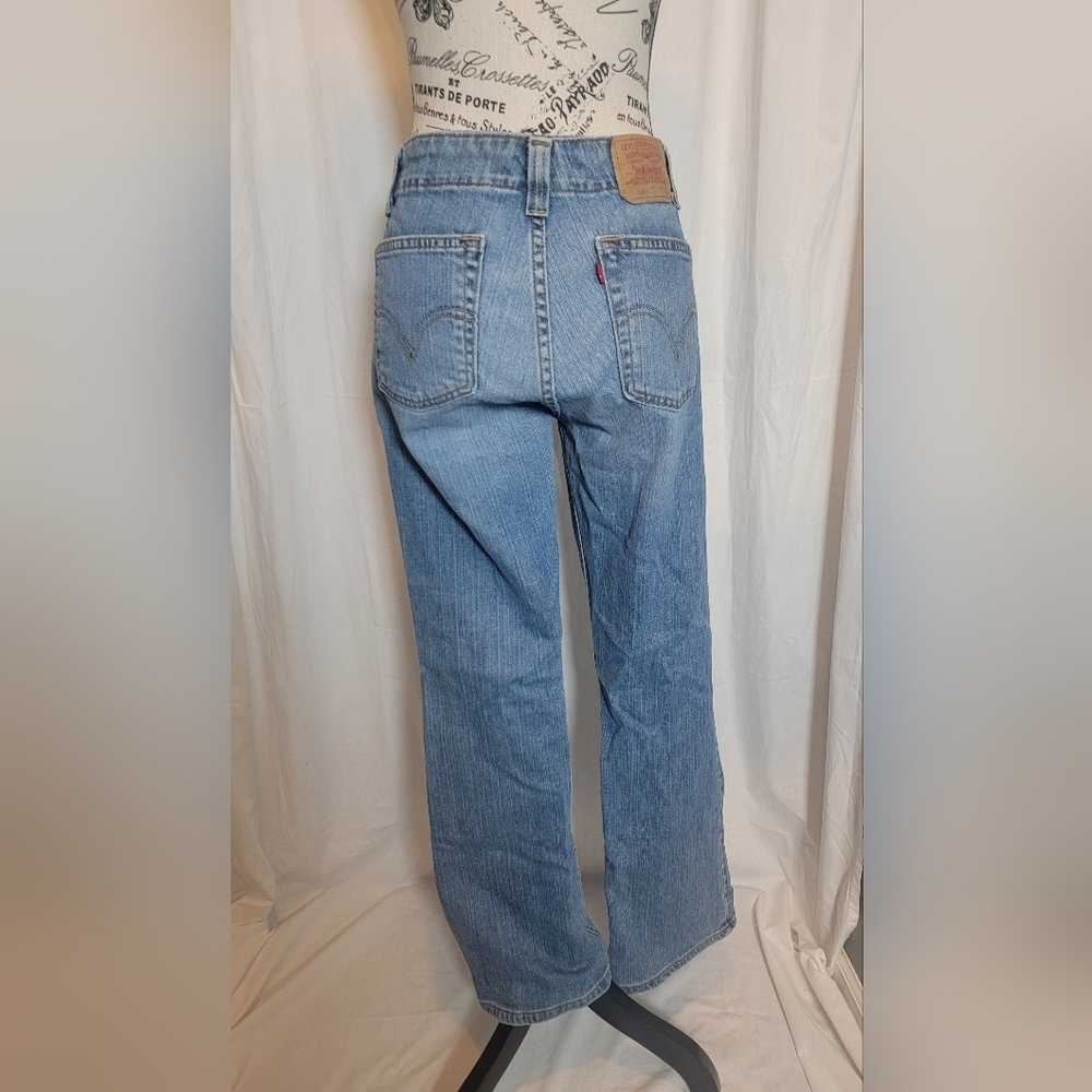 Levis Nouveau Low Boot Cut Stretch 525 Size 10 Medium Miss Y2k Jeans - Picture 4 of 10